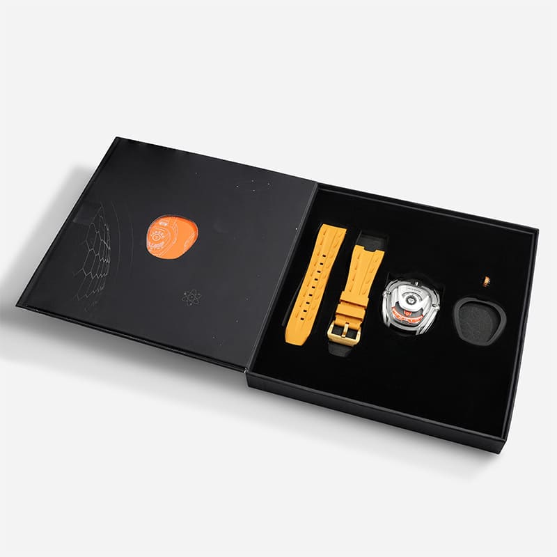 Reactor Series Automatic Watch: Durable Carbon Fiber & Stainless Steel, Interchangeable Strap
