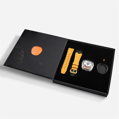 Reactor Series Automatic Watch: Durable Carbon Fiber & Stainless Steel, Interchangeable Strap