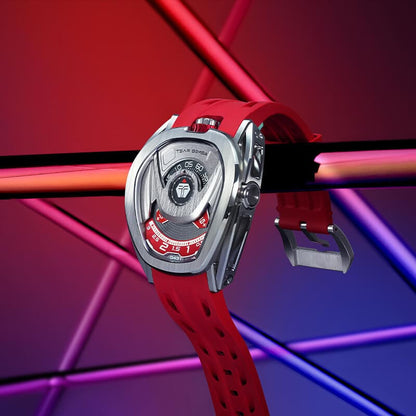 Reactor Series Automatic Watch: Durable Carbon Fiber & Stainless Steel, Interchangeable Strap