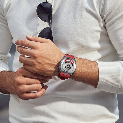 Reactor Series Automatic Watch: Durable Carbon Fiber & Stainless Steel, Interchangeable Strap