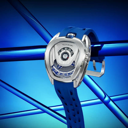 Reactor Series Automatic Watch: Durable Carbon Fiber & Stainless Steel, Interchangeable Strap
