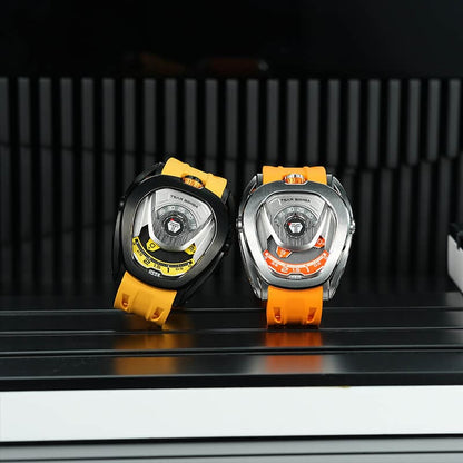 Reactor Series Automatic Watch: Durable Carbon Fiber & Stainless Steel, Interchangeable Strap
