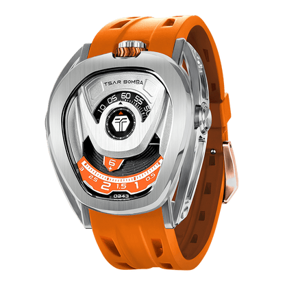 Reactor Series Automatic Watch: Durable Carbon Fiber & Stainless Steel, Interchangeable Strap