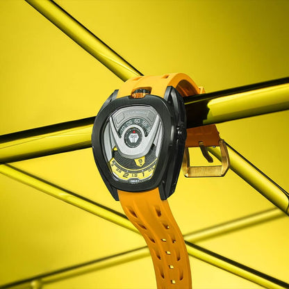 Reactor Series Automatic Watch: Durable Carbon Fiber & Stainless Steel, Interchangeable Strap