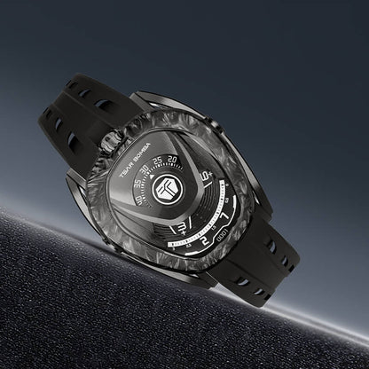 Reactor Series Automatic Watch: Durable Carbon Fiber & Stainless Steel, Interchangeable Strap