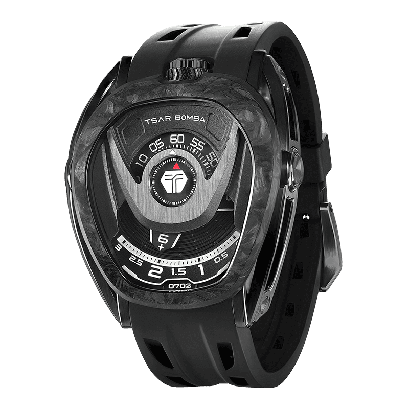 Reactor Series Automatic Watch: Durable Carbon Fiber & Stainless Steel, Interchangeable Strap