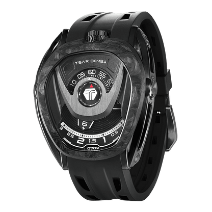 Reactor Series Automatic Watch: Durable Carbon Fiber & Stainless Steel, Interchangeable Strap