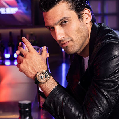 Reactor Series Automatic Watch: Durable Carbon Fiber & Stainless Steel, Interchangeable Strap