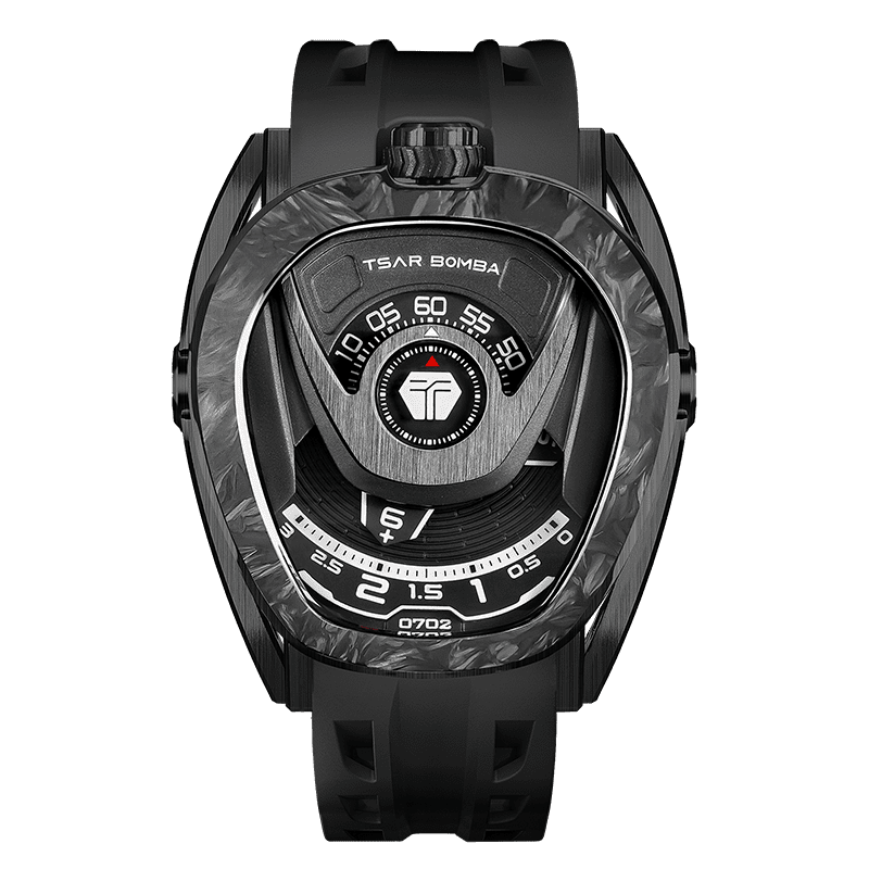 Reactor Series Automatic Watch: Durable Carbon Fiber & Stainless Steel, Interchangeable Strap
