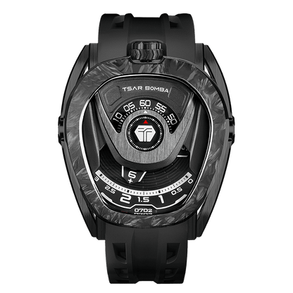 Reactor Series Automatic Watch: Durable Carbon Fiber & Stainless Steel, Interchangeable Strap