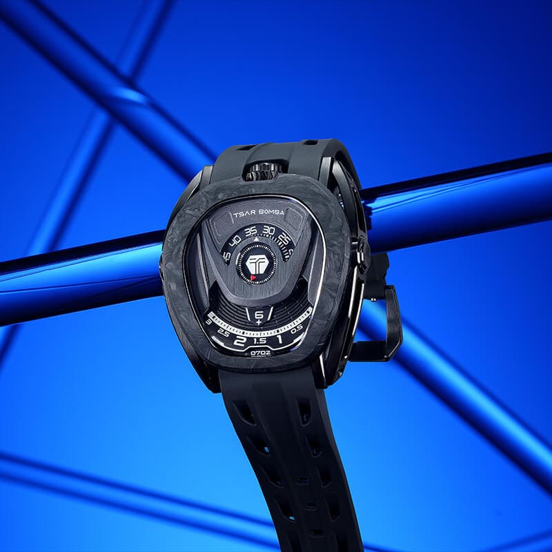 Reactor Series Automatic Watch: Durable Carbon Fiber & Stainless Steel, Interchangeable Strap