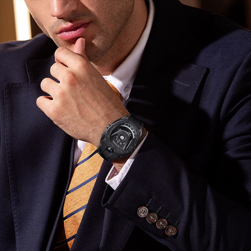 Reactor Series Automatic Watch: Durable Carbon Fiber & Stainless Steel, Interchangeable Strap