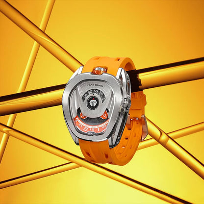 Reactor Series Automatic Watch: Durable Carbon Fiber & Stainless Steel, Interchangeable Strap