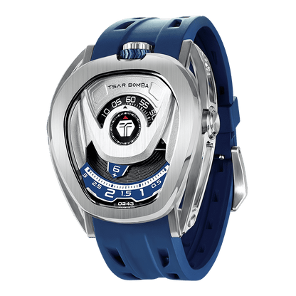 Reactor Series Automatic Watch: Durable Carbon Fiber & Stainless Steel, Interchangeable Strap