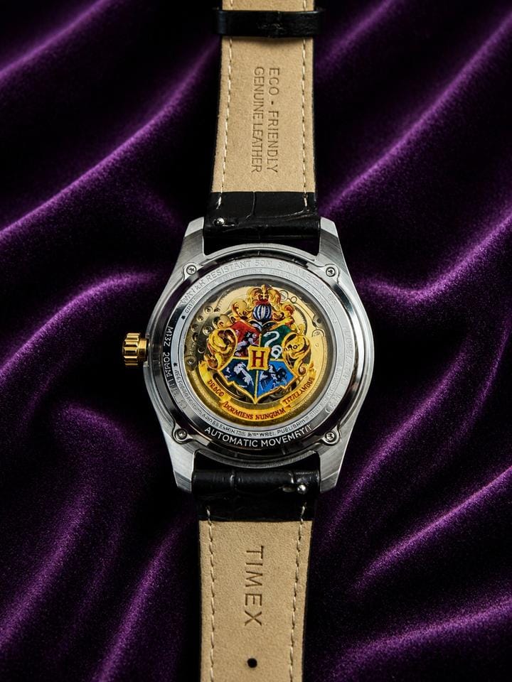 Timex x Harry Potter Waterbury Skeleton Automatic | Leather Strap Men's Watch | TW2Y75500X6