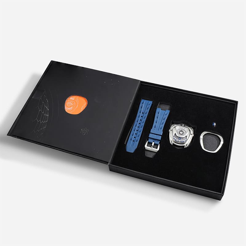 Reactor Series Automatic Watch: Durable Carbon Fiber & Stainless Steel, Interchangeable Strap