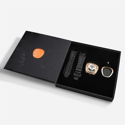 Reactor Series Automatic Watch: Durable Carbon Fiber & Stainless Steel, Interchangeable Strap